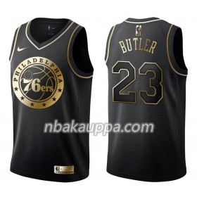 Philadelphia 76ers Jimmy Butler 23 Nike Musta Golden Edition Pelipaidat Swingman - Miesten